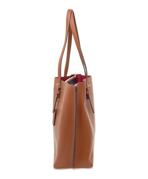 COACH（コーチ）COACH (コーチ) マーケットトート トートバッグ　レザーバッグ ブラウン サイズ:実寸参照の古着・服飾アイテム
