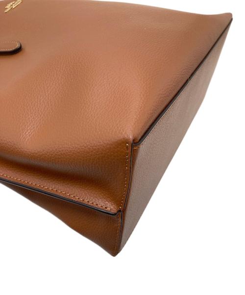 COACH（コーチ）COACH (コーチ) マーケットトート トートバッグ　レザーバッグ ブラウン サイズ:実寸参照の古着・服飾アイテム