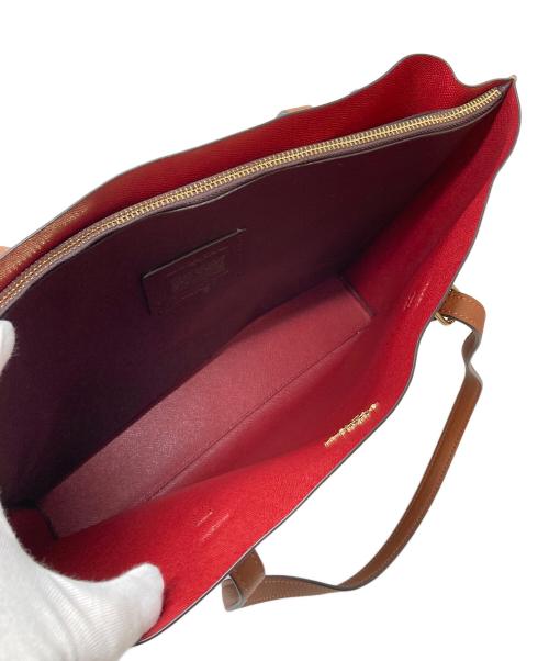 COACH（コーチ）COACH (コーチ) マーケットトート トートバッグ　レザーバッグ ブラウン サイズ:実寸参照の古着・服飾アイテム