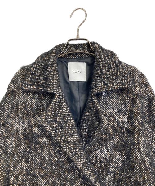 CLANE（クラネ）CLANE (クラネ) ミックスループツイードボックスコート ベージュ×ブラック サイズ:1の古着・服飾アイテム