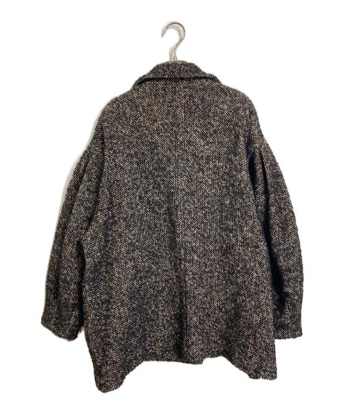 CLANE（クラネ）CLANE (クラネ) ミックスループツイードボックスコート ベージュ×ブラック サイズ:1の古着・服飾アイテム