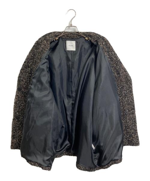 CLANE（クラネ）CLANE (クラネ) ミックスループツイードボックスコート ベージュ×ブラック サイズ:1の古着・服飾アイテム