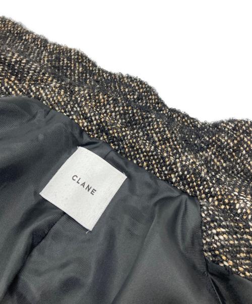CLANE（クラネ）CLANE (クラネ) ミックスループツイードボックスコート ベージュ×ブラック サイズ:1の古着・服飾アイテム