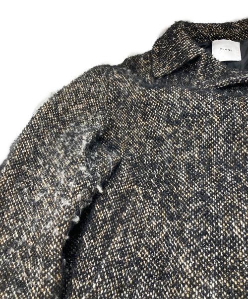 CLANE（クラネ）CLANE (クラネ) ミックスループツイードボックスコート ベージュ×ブラック サイズ:1の古着・服飾アイテム