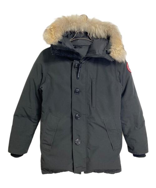 CANADA GOOSE（カナダグース）CANADA GOOSE (カナダグース) JASPER コヨーテファー付ダウンジャケット　ダウンジャケット　アウター　カナダ製　サザビーリーグタグ ブラック サイズ:XSの古着・服飾アイテム