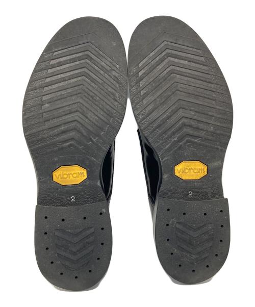 PUBLIC TOKYO（パブリックトウキョウ）PUBLIC TOKYO (パブリックトウキョウ) SCOTCHGARDレザープレーントゥシューズ　 ブラック サイズ:SIZE 2 26.5〜27cmの古着・服飾アイテム