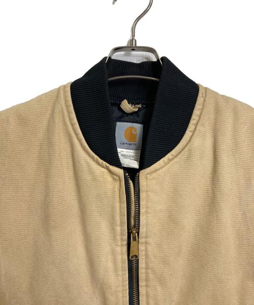 CarHartt（カーハート）CarHartt (カーハート) ダックベスト　中綿ベスト　アウター　USA製 ベージュ サイズ:Lの古着・服飾アイテム