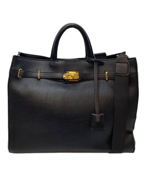 SLOBE IENA（スローブ イエナ）SLOBE IENA (スローブ イエナ) BIGトートバッグ　レザーバッグ　2WAYバッグ ブラック サイズ:実寸参照の古着・服飾アイテム