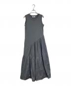 CINOHチノ）の古着「REFINA CUTSEW DRESS ノースリーブワンピース　カットソードレス　日本製」｜グリーン