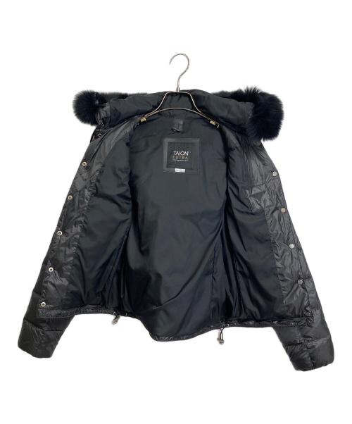 TAION EXTRA（タイオン エクストラ）TAION EXTRA (タイオン エクストラ) フォックスファー付きダウンジャケット　3WAY ブラック サイズ:Sの古着・服飾アイテム