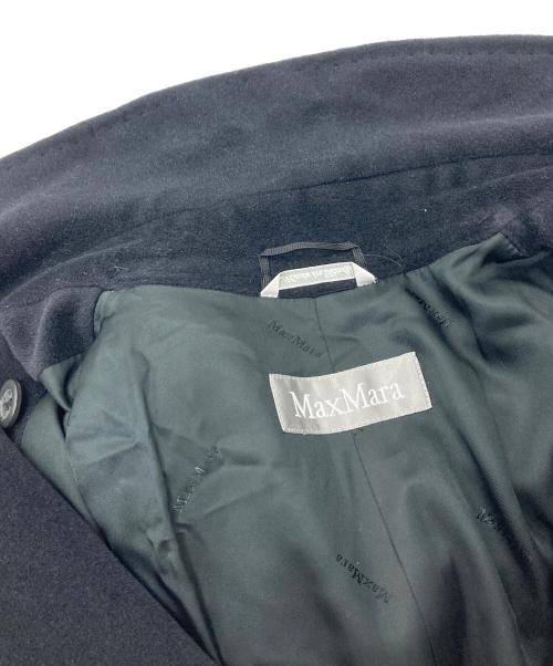 MaxMara（マックスマーラ）MaxMara (マックスマーラ) ウールアンゴラコート　ロングコート　アウター　イタリア製 ブラック サイズ:38の古着・服飾アイテム