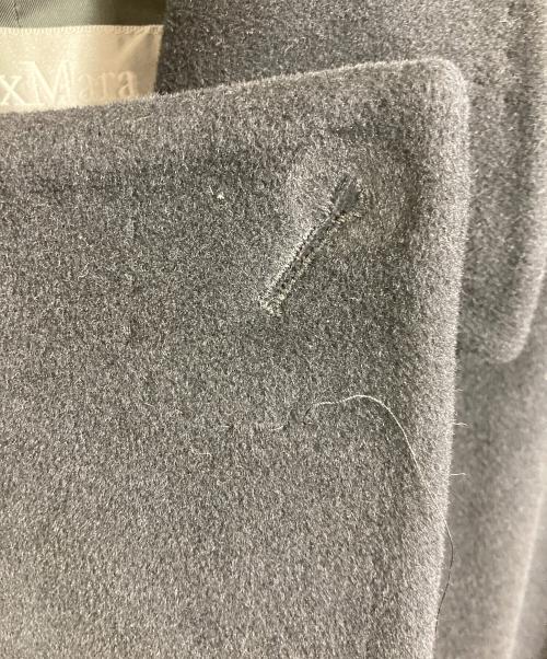 MaxMara（マックスマーラ）MaxMara (マックスマーラ) ウールアンゴラコート　ロングコート　アウター　イタリア製 ブラック サイズ:38の古着・服飾アイテム