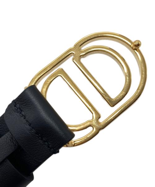 Christian Dior（クリスチャン ディオール）Christian Dior (クリスチャン ディオール) 30モンテーニュ　レザーベルト　ベルト　イタリア製 ブラック サイズ:実寸参照の古着・服飾アイテム
