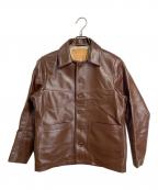 anachronormアナクロノーム）の古着「ホースレザージャケット　レザージャケット　馬革」｜ブラウン