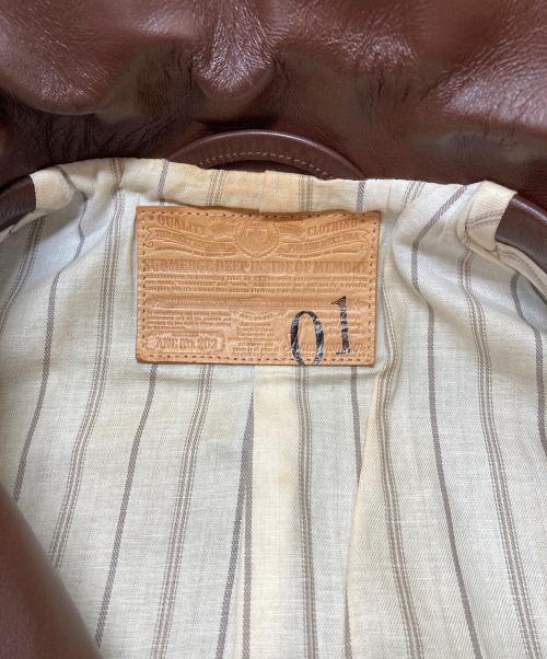 anachronorm（アナクロノーム）anachronorm (アナクロノーム) ホースレザージャケット　レザージャケット　馬革 ブラウン サイズ:1の古着・服飾アイテム