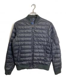 POLO RALPH LAUREN（ポロ・ラルフローレン）の古着「キルティングボンバージャケット　ダウンジャケット　アウター」｜ブラック