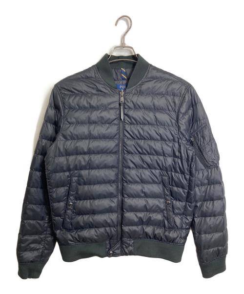 POLO RALPH LAUREN（ポロ・ラルフローレン）POLO RALPH LAUREN (ポロ・ラルフローレン) キルティングボンバージャケット　ダウンジャケット　アウター ブラック サイズ:Sの古着・服飾アイテム