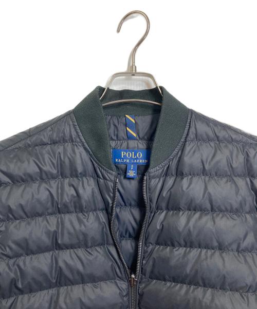 POLO RALPH LAUREN（ポロ・ラルフローレン）POLO RALPH LAUREN (ポロ・ラルフローレン) キルティングボンバージャケット　ダウンジャケット　アウター ブラック サイズ:Sの古着・服飾アイテム