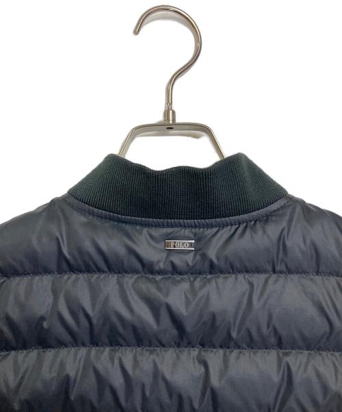 POLO RALPH LAUREN（ポロ・ラルフローレン）POLO RALPH LAUREN (ポロ・ラルフローレン) キルティングボンバージャケット　ダウンジャケット　アウター ブラック サイズ:Sの古着・服飾アイテム