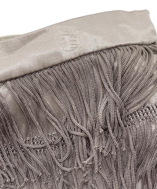 UNDERCOVER（アンダーカバー）UNDERCOVER (アンダーカバー) 11AW フリンジデニムスカート　ミニスカート　フリンジスカート ベージュ サイズ:3の古着・服飾アイテム