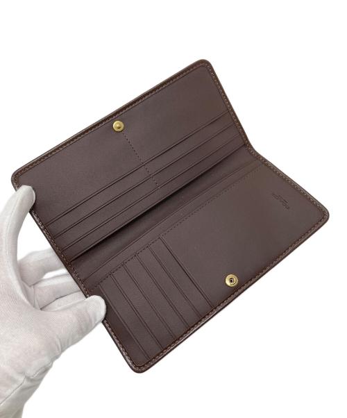 COACH（コーチ）COACH (コーチ) エッセンシャル スリム ウォレット・シグネチャー ジャカード ブラウン サイズ:実寸参照の古着・服飾アイテム
