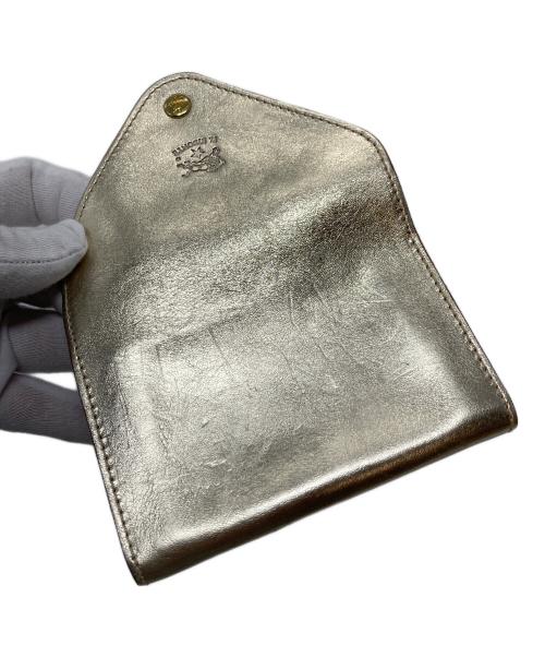 IL BISONTE（イル ビゾンテ）IL BISONTE (イル ビゾンテ) レザーウォレット　ミニ財布　カードケース　イタリア製 ゴールド サイズ:実寸参照の古着・服飾アイテム
