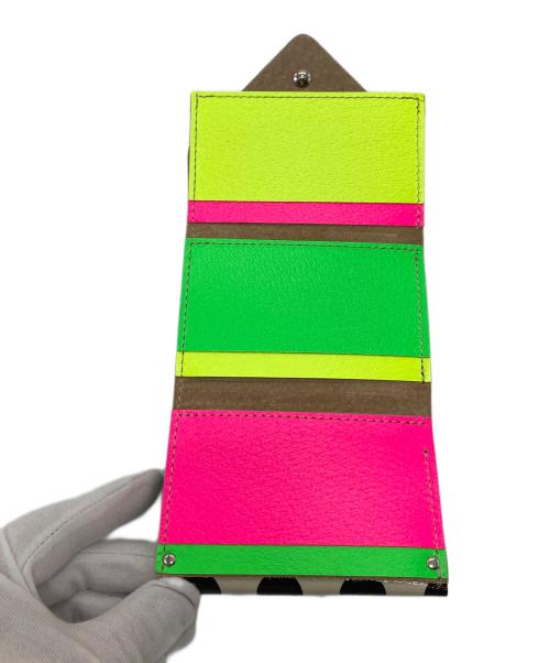 carmine（カルミネ）carmine (カルミネ) 3つ折り財布　ミニウォレット　水玉 マルチカラー サイズ:実寸参照の古着・服飾アイテム