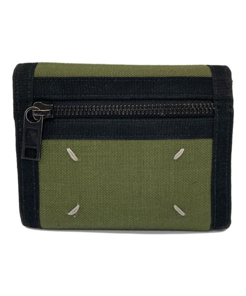 MARTIN MARGIELA（マルタン・マルジェラ）MARTIN MARGIELA (マルタン・マルジェラ) CORDURA WALLET・コーデュラウォレット 2つ折り財布 4タグ　イタリア オリーブ×ブラック サイズ:実寸参照の古着・服飾アイテム