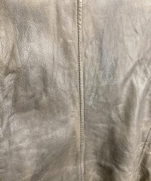 Schott（ショット）Schott (ショット) CLASSIC RACER JACKET  USED加工レザージャケット　クラシックレーサージャケット　アウター　牛革 グレー サイズ:Sの古着・服飾アイテム