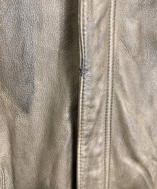 Schott（ショット）Schott (ショット) CLASSIC RACER JACKET  USED加工レザージャケット　クラシックレーサージャケット　アウター　牛革 グレー サイズ:Sの古着・服飾アイテム