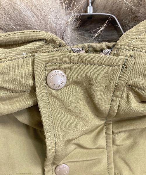 DANTON（ダントン）DANTON (ダントン) フード付きロングダウンコート　ダウンコート　アウター　ラクーンファー ベージュ サイズ:38の古着・服飾アイテム