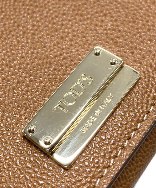 TOD'S（トッズ）TOD'S (トッズ) 2つ折り財布　ウォレット　コンパクト　レザー　イタリア製 ブラウン サイズ:実寸参照の古着・服飾アイテム
