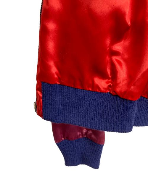 FAD TIMES INC（ファッド タイムズ インク）FAD TIMES INC (ファッド タイムズ インク) 【古着】70’S Pignose刺繍 サテンスタジャン　アウター　70年代　BUILT TO LAST Pignose パープル サイズ:Mの古着・服飾アイテム