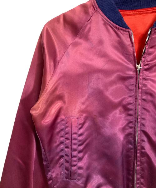 FAD TIMES INC（ファッド タイムズ インク）FAD TIMES INC (ファッド タイムズ インク) 【古着】70’S Pignose刺繍 サテンスタジャン　アウター　70年代　BUILT TO LAST Pignose パープル サイズ:Mの古着・服飾アイテム