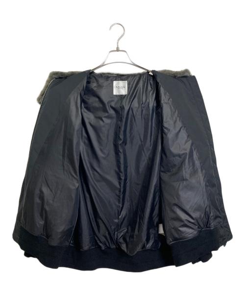 SALON adam et rope'（サロンアダムエロペ）SALON adam et rope' (サロンアダムエロペ) FURLO DOWN 2WAYフライトジャケット  ファーロダウン　完売カラー 25AW  ブラック サイズ:FREEの古着・服飾アイテム