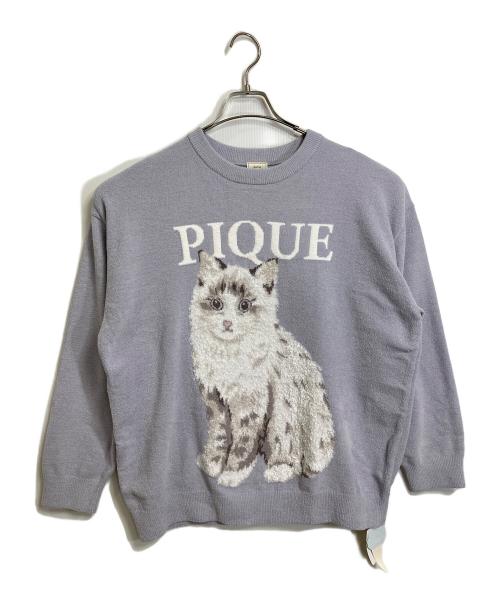 gelato pique（ジェラートピケ）gelato pique (ジェラートピケ) CAT JQDプルオーバー　ルームウェア　アニマル柄　ネコ グレー サイズ:FREE 未使用品の古着・服飾アイテム