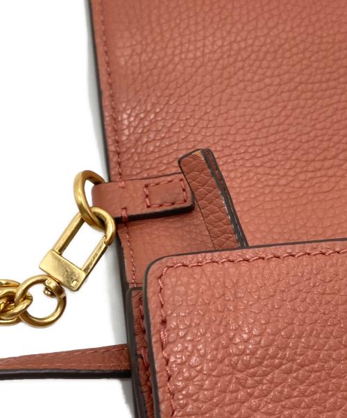 TORY BURCH（トリーバーチ）TORY BURCH (トリーバーチ) ショルダーバッグ　レザーバッグ　 サーモピンク サイズ:実寸参照の古着・服飾アイテム