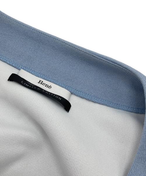 Rene（ルネ）Rene (ルネ) 袖パールノーカラージャケット　アウター　ライトアウター　セレモニー　日本製 スカイブルー サイズ:36の古着・服飾アイテム