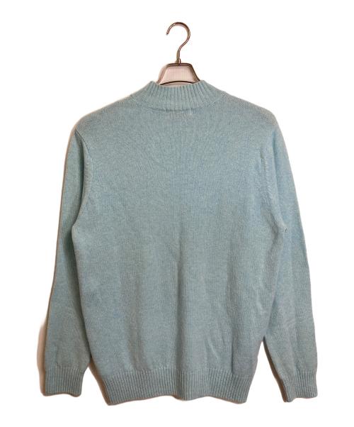 mars knitwear（マーズニットウェア）Mars Knitwear (マーズニットウェア) ハイネックニット　ウールニット　長袖ニット　イギリス製　 スカイブルー サイズ:Lの古着・服飾アイテム