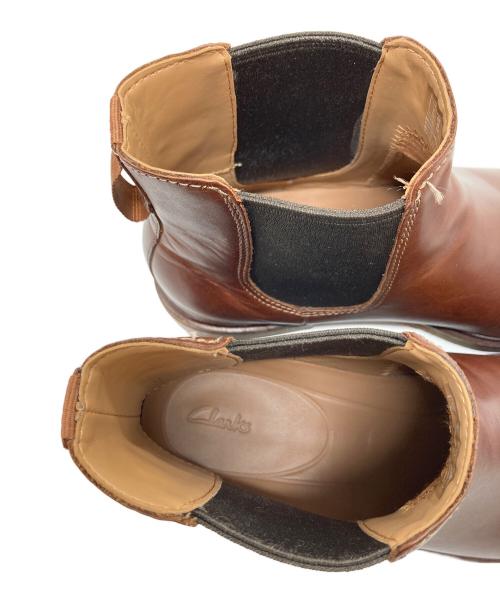 CLARKS（クラークス）CLARKS (クラークス) サイドゴアブーツ　レザーブーツ ブラウン サイズ:UK7  US8の古着・服飾アイテム