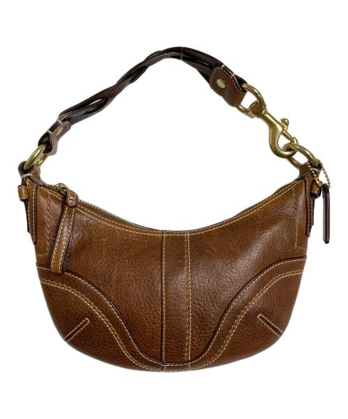 COACH（コーチ）COACH (コーチ) レザー ワンショルダーバッグ　ミニバッグ　ハンドバッグ ブラウン サイズ:実寸参照の古着・服飾アイテム