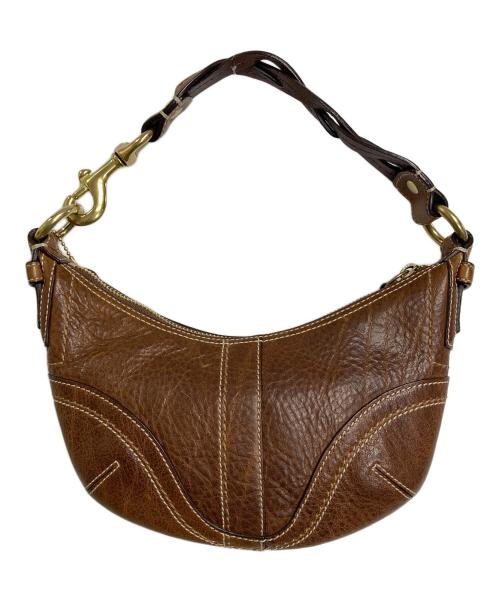 COACH（コーチ）COACH (コーチ) レザー ワンショルダーバッグ　ミニバッグ　ハンドバッグ ブラウン サイズ:実寸参照の古着・服飾アイテム