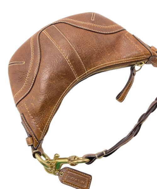 COACH（コーチ）COACH (コーチ) レザー ワンショルダーバッグ　ミニバッグ　ハンドバッグ ブラウン サイズ:実寸参照の古着・服飾アイテム