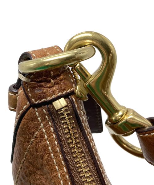 COACH（コーチ）COACH (コーチ) レザー ワンショルダーバッグ　ミニバッグ　ハンドバッグ ブラウン サイズ:実寸参照の古着・服飾アイテム