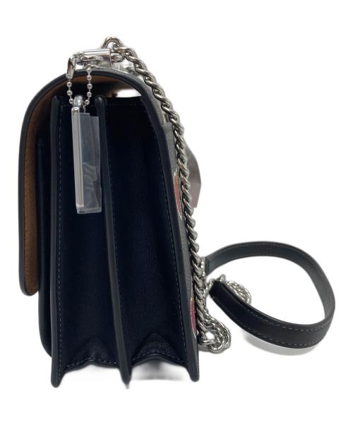 COACH（コーチ）COACH (コーチ) クレア クロスボディ バッグ・ハート ボルト プリント　ショルダーバッグ ブラック サイズ:実寸参照の古着・服飾アイテム