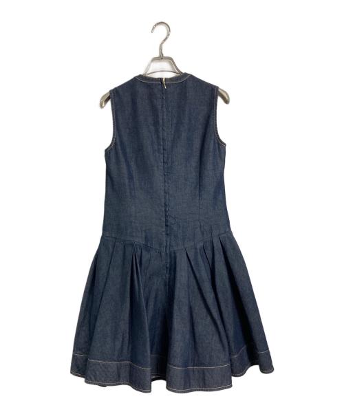 RED VALENTINO（レッドヴァレンティノ）RED VALENTINO (レッドヴァレンティノ) ノースリーブ デニムワンピース インディゴ サイズ:42の古着・服飾アイテム