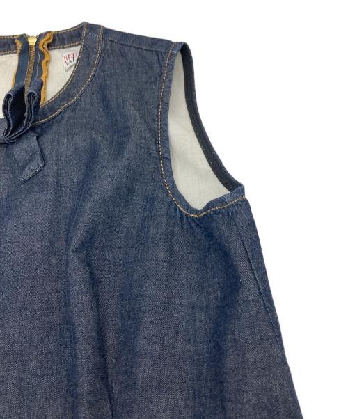 RED VALENTINO（レッドヴァレンティノ）RED VALENTINO (レッドヴァレンティノ) ノースリーブ デニムワンピース インディゴ サイズ:42の古着・服飾アイテム