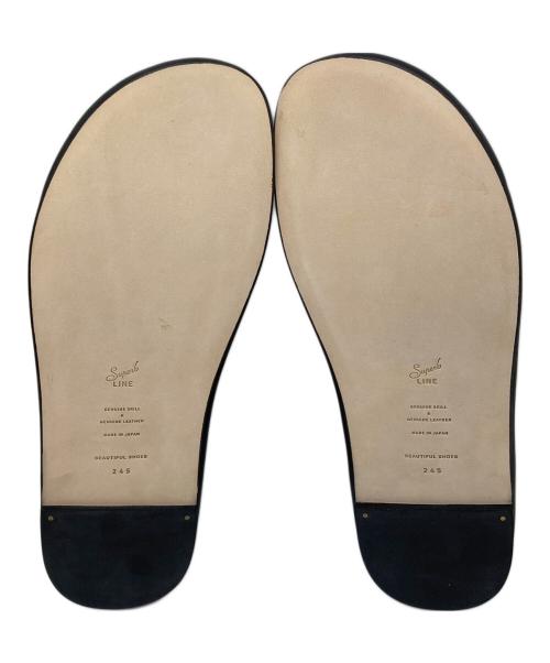 BEAUTIFUL SHOES（ビューティフルシューズ）beautiful shoes (ビューティフルシューズ) LEATHER MOC レザーシューズ ブラック サイズ:24.5の古着・服飾アイテム