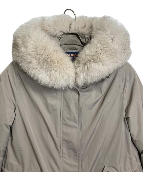 WOOLRICH（ウールリッチ）WOOLRICH (ウールリッチ) ダウンコート　ロングコート　ファー付きコート ライトグレー サイズ:Sの古着・服飾アイテム