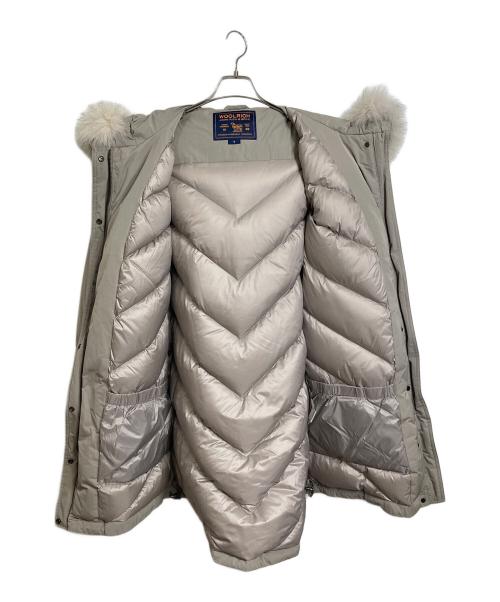 WOOLRICH（ウールリッチ）WOOLRICH (ウールリッチ) ダウンコート　ロングコート　ファー付きコート ライトグレー サイズ:Sの古着・服飾アイテム